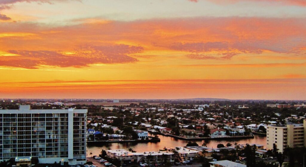 coucher-soleil-floride-pompano-beach