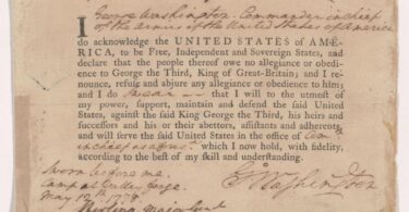 Serment d'allégeance de George Washington, 1778