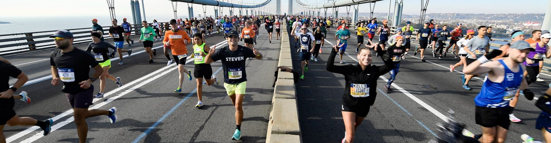 Le Marathon de New York 2021 sur le pont Verrazzano-Narrows
