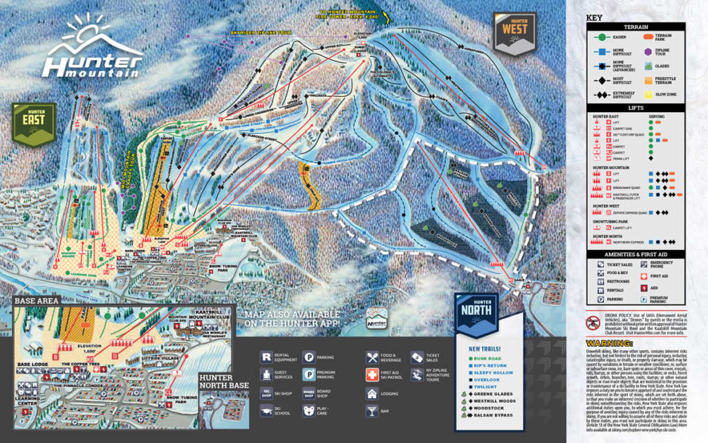 skier-neige-montage-pistes-ski-new-york-camel-back-map-hunter