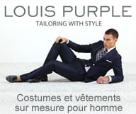 Louis Purple realise des costumes et des vêtements sur mesure dans des tissus italiens et à un prix abordable