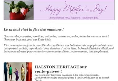 La newsletter French District New York du Dimanche 5 Mai 2013 - Gourmandes