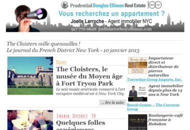 La newsletter French District New York du Jeudi 10 Janvier 2013 - The Cloisters mille quenouilles !