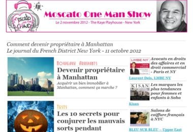 La newsletter French District New York du Jeudi 11 Octobre 2012 - Comment devenir proprietaire a Manhattan