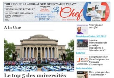 La newsletter French District New York du Jeudi 12 Juin 2014 - Le top 5 des universites americaines
