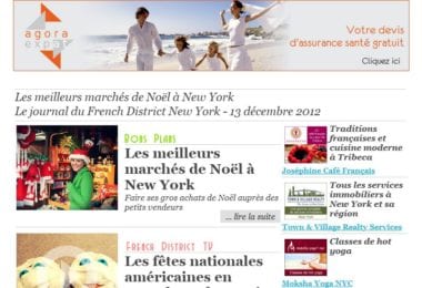 La newsletter French District New York du Jeudi 13 Décembre 2012 - Les meilleurs marches de Noel a New York