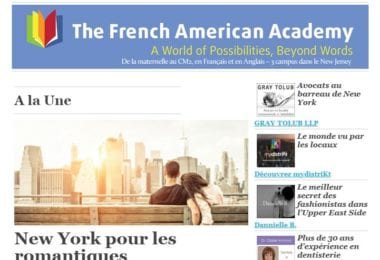 La newsletter French District New York du Jeudi 13 Octobre 2016 - New York pour ceux qui aiment s'aimer
