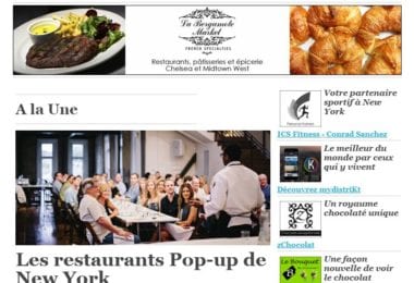 La newsletter French District New York du Jeudi 14 Janvier 2016 - Les restaurants Pop-up de New York