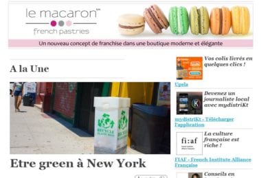 La newsletter French District New York du Jeudi 15 Octobre 2015 - Etre green a New York