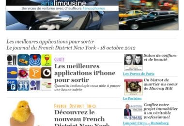 La newsletter French District New York du Jeudi 18 Octobre 2012 - Les meilleures applications pour sortir