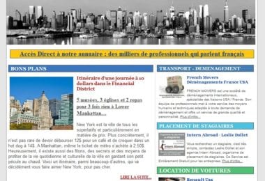 La newsletter French District New York du Jeudi 19 Janvier 2012 - Une journee a 10 dollars dans le Financial District - French District New York