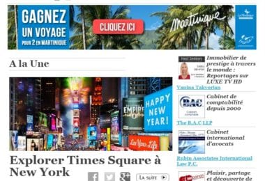 La newsletter French District New York du Jeudi 20 Novembre 2014 - Explorer Times Square
