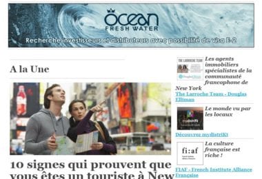 La newsletter French District New York du Jeudi 21 Juillet 2016 - Le touriste parfait a New York
