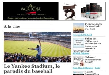 La newsletter French District New York du Jeudi 22 Janvier 2015 - Le paradis du baseball