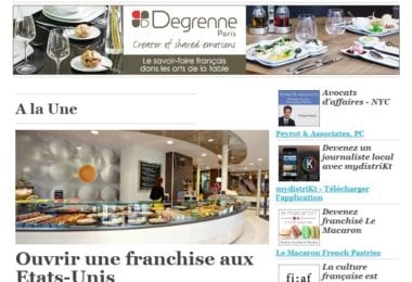 La newsletter French District New York du Jeudi 22 Octobre 2015 - Ouvrir une franchise aux Etats-Unis