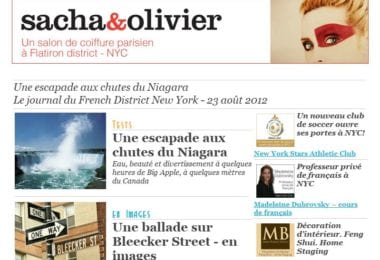 La newsletter French District New York du Jeudi 23 Août 2012 - Une escapade aux chutes du Niagara