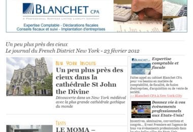 La newsletter French District New York du Jeudi 23 Février 2012 - Un peu plus pres des cieux - French District New York