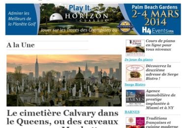 La newsletter French District New York du Jeudi 23 Janvier 2014 - Une vue de la mort