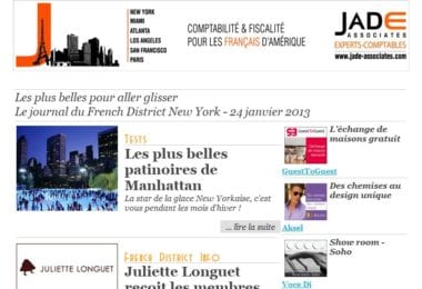 La newsletter French District New York du Jeudi 24 Janvier 2013 - Les plus belles pour aller glisser