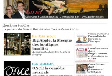 La newsletter French District New York du Jeudi 26 Avril 2012 - Boutiques insolites - Le journal du French District de New York