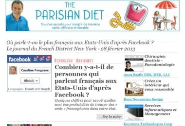 La newsletter French District New York du Jeudi 28 Février 2013 - Ou parle-t-on le plus francais aux Etats-Unis d'apres Facebook ?