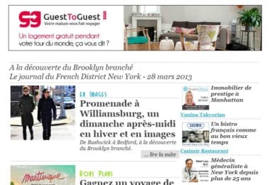 La newsletter French District New York du Jeudi 28 Mars 2013 - A la decouverte du Brooklyn branche