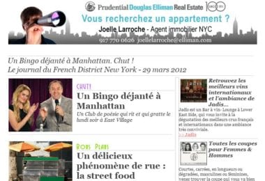 La newsletter French District New York du Jeudi 29 Mars 2012 - Un Bingo dejante a Manhattan Chut ! - French District New York