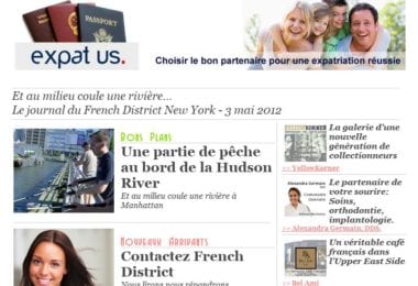 La newsletter French District New York du Jeudi 3 Mai 2012 - Et au milieu coule une riviere - Le journal du French District de New York
