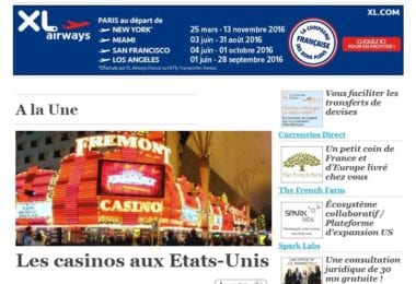 La newsletter French District New York du Jeudi 30 Juin 2016 - Les Casinos aux Etats-Unis