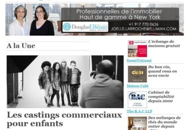 La newsletter French District New York du Jeudi 6 Novembre 2014 - Les castings commerciaux pour enfants aux Etats-Unis