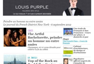 La newsletter French District New York du Jeudi 6 Septembre 2012 - Peindre un homme nu entre amies