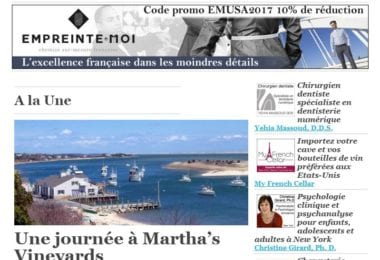 La newsletter French District New York du Jeudi 7 Septembre 2017 - Une journée à Martha’s Vineyards