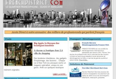 La newsletter French District New York du Jeudi 9 Février 2012 - A chacun sa boutique dans LA ville du shopping - French District New York