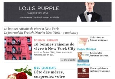 La newsletter French District New York du Jeudi 9 Mai 2013 - 10 bonnes raisons de vivre a New York
