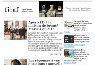 La newsletter French District New York du Mardi 1 Décembre 2015 - Soiree FD a SoHo et rendez-vous en ligne avec Frederic Lefebvre