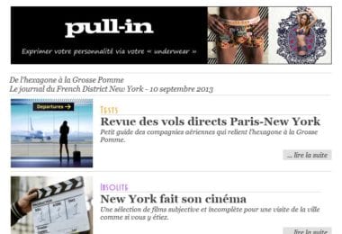 La newsletter French District New York du Mardi 10 Septembre 2013 - De l’hexagone a la Grosse Pomme