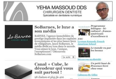 La newsletter French District New York du Mardi 13 Décembre 2016 - 100 chaines françaises dans un Cube