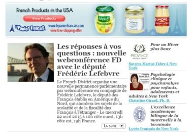 La newsletter French District New York du Mardi 14 Avril 2015 - Networking et Bonnes Adresses a NY