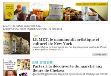 La newsletter French District New York du Mardi 14 Mai 2013 - Le MET