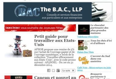 La newsletter French District New York du Mardi 16 Décembre 2014 - Le meilleur de New York pendant les fetes