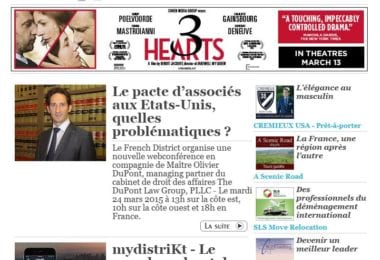 La newsletter French District New York du Mardi 17 Mars 2015 - Networking et Bonnes Adresses a NY
