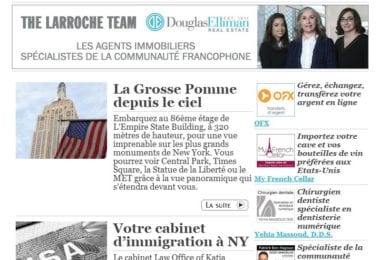 La newsletter French District New York du Mardi 19 Septembre 2017 - Voir ou vivre à NYC