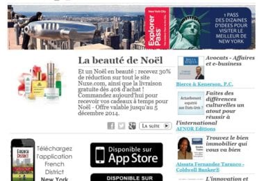 La newsletter French District New York du Mardi 2 Décembre 2014 - Networking et Bonnes Adresses a NY