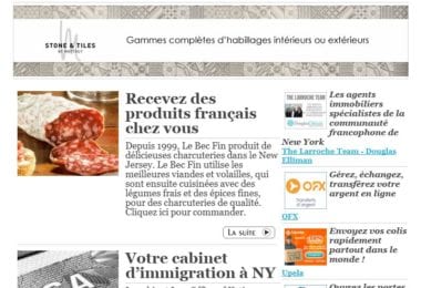 La newsletter French District New York du Mardi 21 Novembre 2017 - A portée de clic et à votre porte