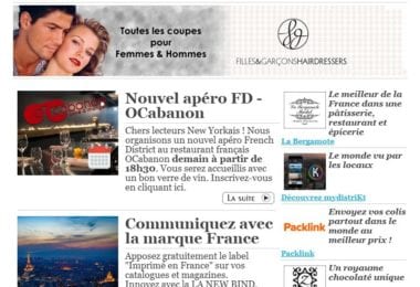 La newsletter French District New York du Mardi 23 Février 2016 - L’apero French District c’est demain !