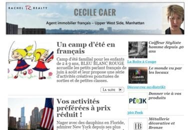 La newsletter French District New York du Mardi 24 Mai 2016 - Un camp d’été en français