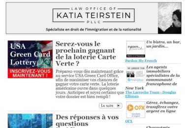 La newsletter French District New York du Mardi 26 Septembre 2017 - Et si vous aviez une carte verte