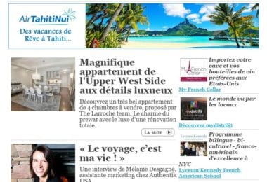 La newsletter French District New York du Mardi 28 Mars 2017 - Luxe dans l'Upper West Side