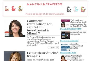 La newsletter French District New York du Mardi 29 Mars 2016 - Investir au soleil et aller au cine