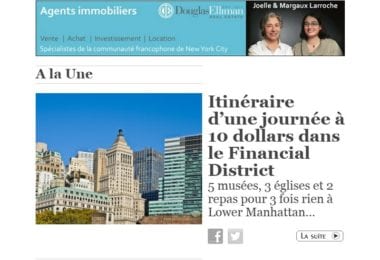 La newsletter French District New York du Mardi 29 Octobre 2013 - Le monde de la finance pour 10 dollars